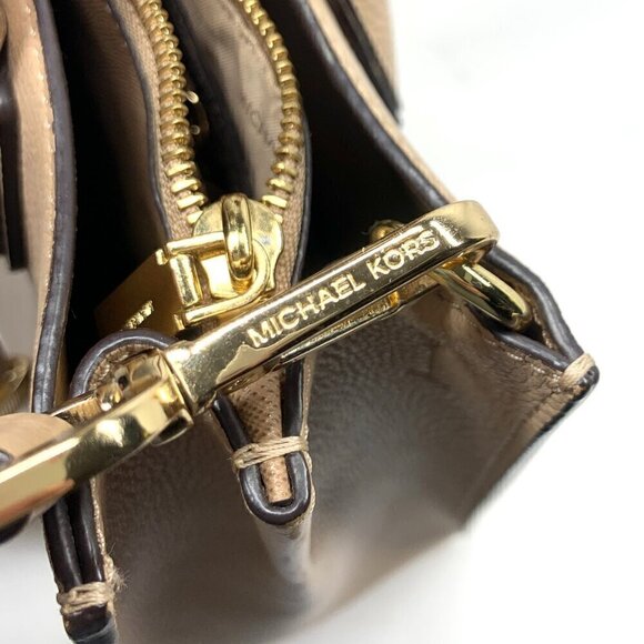 Michael Kors Large Mercer Satchel in Oyster Pebbled Leather 30F6GM9T3L/134 - Picture 9 of 16